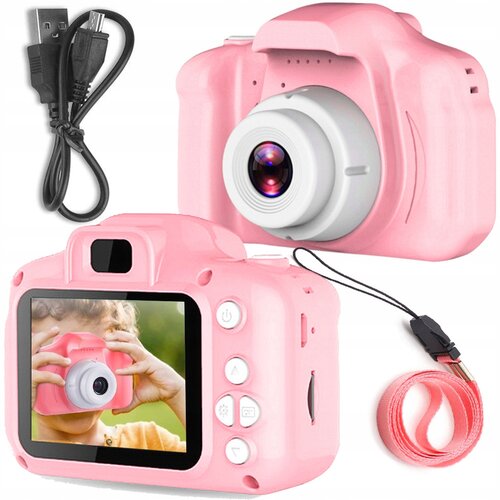  Dječji digitalni fotoaparat LCD SD 450mAh pink Slike
