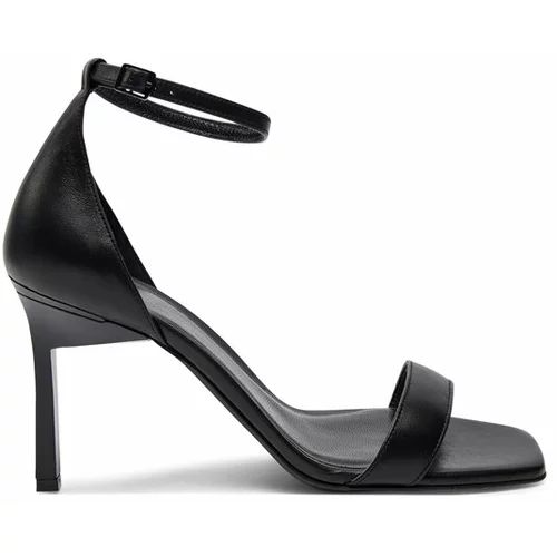 Calvin Klein Sandali Heel Sandal 90 Lth HW0HW01944 Črna
