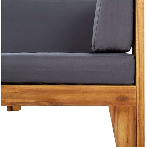 vidaXL Modularna kutna sofa i tamnosivi jastuci masivno bagremovo drvo Cene