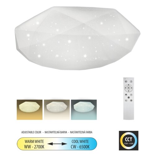  LED prigu&amp;scaron;iva stropna svetiljka INDUS LED/60W/230V 2700-6500K + daljinski upravljač Slike
