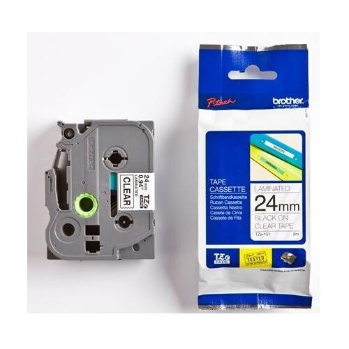  Trak p-touch tze-151 prozoren/črn 24mm BROTHER Slike