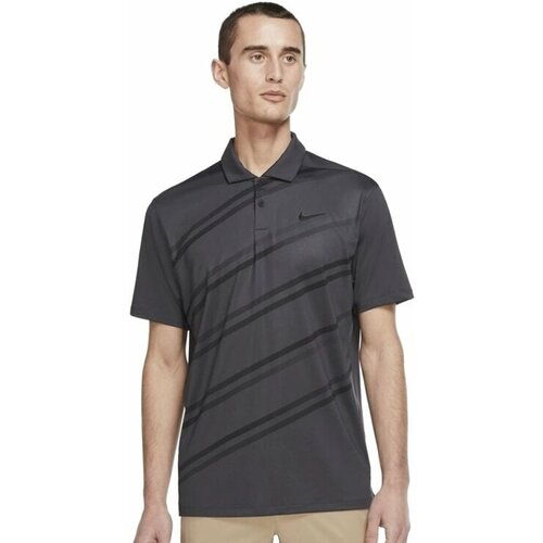Nike Dri-Fit Vapor Mens Polo Shirt Dark Smoke Grey/Black M Slike