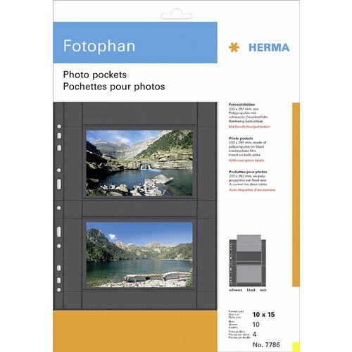 Herma fotophan 10x15 horizontal 10 Sheets black 7786 Cijene