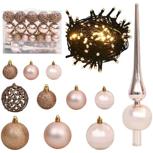 VidaXL Umjetno božićno drvce s nogom with 15 LEDs Bijelo 150 cm PVC Slike