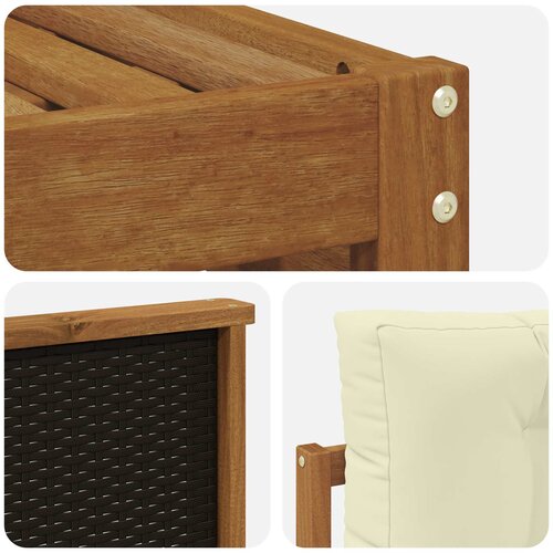  Set vanjskih sofa 6 kom. Prirodna i krem Poliester Slike