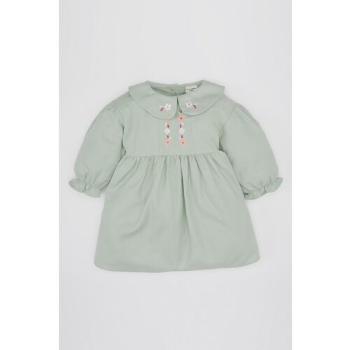 Defacto Baby Girl Long Sleeve Twill Dress Cene