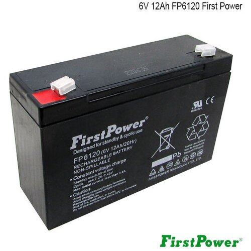 FirstPower 6V 12Ah FP6120 terminal T1 Slike