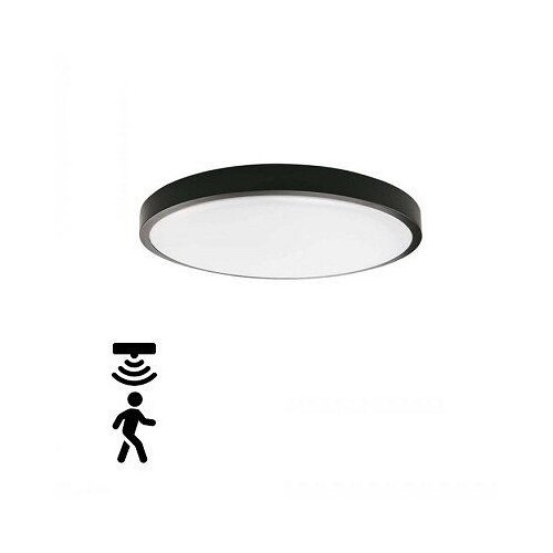 V-tac led plafonjera sa microwave senzorom pokreta 24W 2400lm 4000K IP44 rd crna vtac Cene