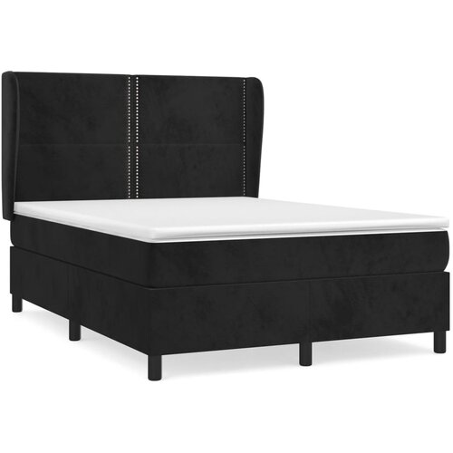 Maison Chic Box spring postelja - Vzmetna postelja z vzmetnico črna 140x200 cm žamet SL21395, (21880909) Cene