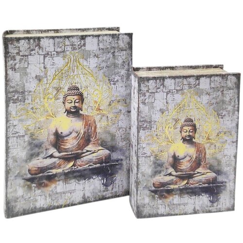 Signes Grimalt Košare, škatle in košarice Buddha Book Box 2U Siva Cene