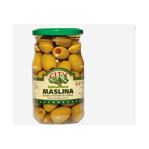 SITI doo - Čačak Zelena odgorčena stona maslina punjena paprikom, 370ml Cene