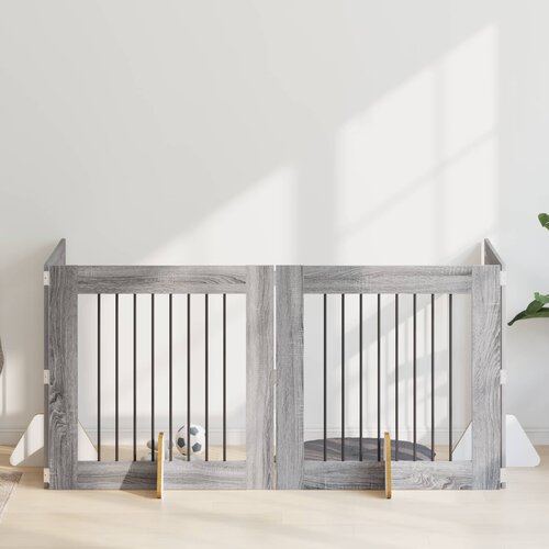  Vrata za pse s postoljem 4 pcs Siva sonoma 80 x 80 cm Cijene