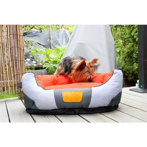 GiGwi place bed - canvas round orange m 65x40x26cm Cene