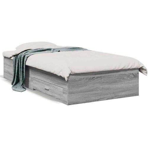 VidaXL okvir za krevet s ladicama boja hrasta 100x200 cm drveni Slike