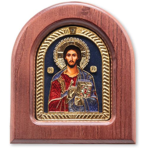  Ikona u drvetu Gospod Isus Hristos Pantokrator, 98x22x118mm Cene