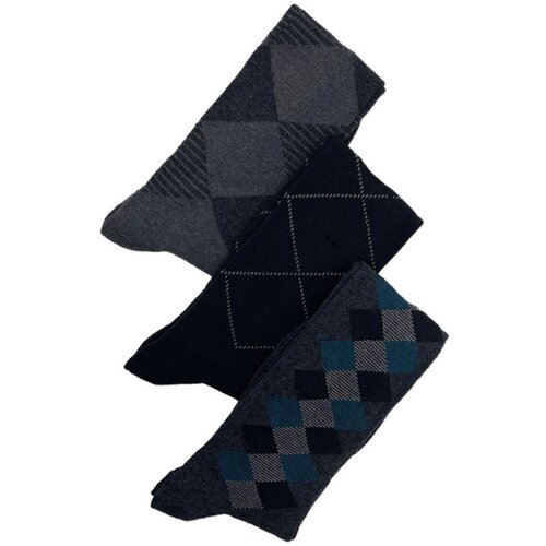 Duca di Morrone Nogavice Venezia - Gray Tripack Socks Siva Slike
