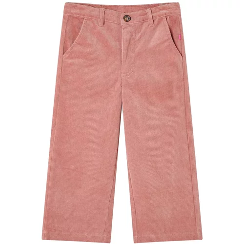  Dječje hlače od samta starinske ružičaste boje 128