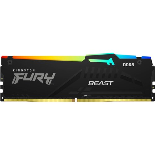 Kingston dimm DDR5 16GB 6400MT/s KF564C32BBA-16 fury beast black rgb xmp Slike