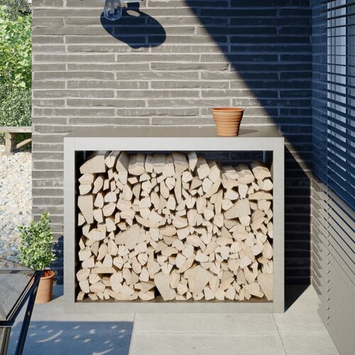 vidaXL stojalo za drva 100x40x80 cm nerjaveče jeklo Cene