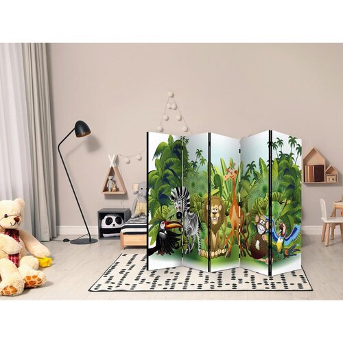 Artgeist Paravan Jungle Animals I, 5-Delni, Dvostranski Slike