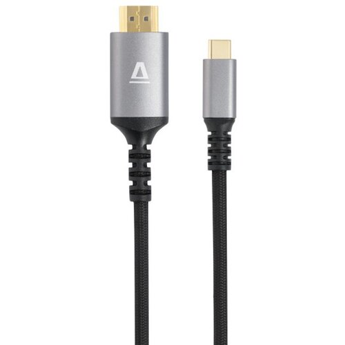 Avax Kabl AV9021 / HDMI to USB-C / 60W / 1.5 m braided / Silver Slike