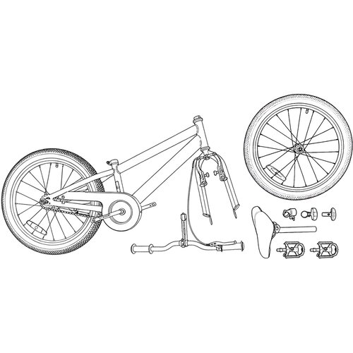 Bmx Bicikl 16 Inča za 5-8 godina Crna Slike