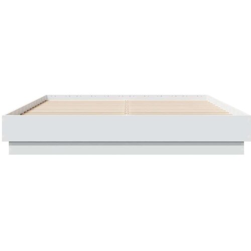  Okvir kreveta s LED svjetlima bijeli 160 x 200 cm Slike