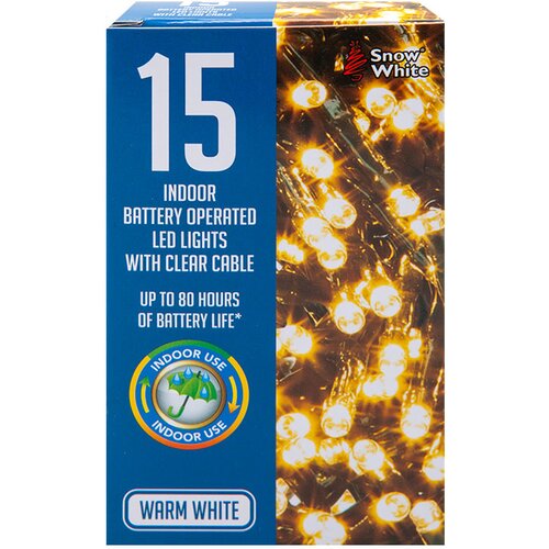  Lampice bijele tople led 15kom Slike