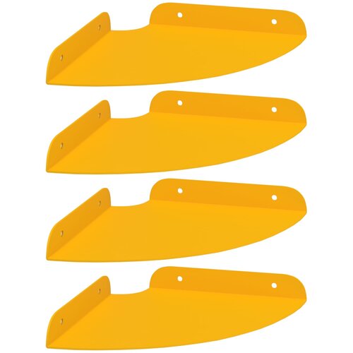  Lebdeća polica s policom s pohranom 4 pcs Žuta 18 x 18 x 2 cm Slike