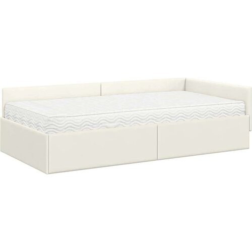  Kutni krevetni okvir s madracem Ostalo 2 pcs Krema Bar&amp;scaron;un Slike