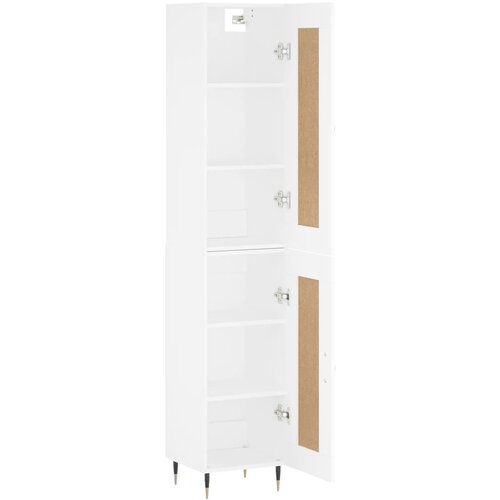  Visoka komoda bijeli 34,5x34x180 cm od konstruiranog drva Slike