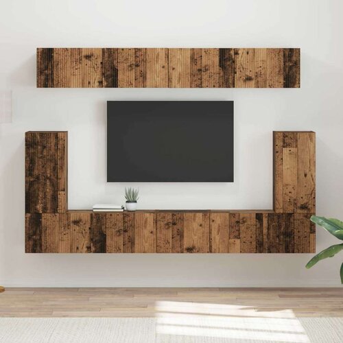  Komplet TV omaric 5 pcs Star les Konstruiran les - - Rjava - 83.35 - 98 x 31 x 29,5 cm - 2025-vidaXL-Uvoz_2 Cene