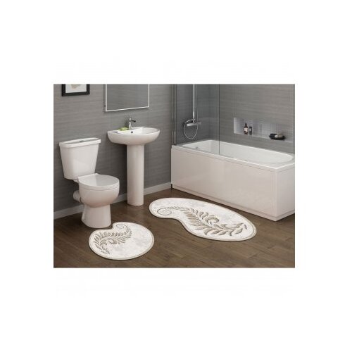 Lessentiel Maison 210FG41115KR Prostirka za kupatilo, 2 komada, Bijelo-smeđa Cene