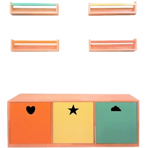 HANAH HOME Bookshelf And Toys Cabinet knjižna omara, (20866275)