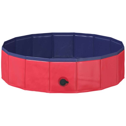  Sklopiva bazen za pse Crvena i plava 80 x 80 x 20 cm PVC - Crvena 80 x 20 cm Cijene