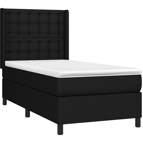  box spring s madracem LED crni 90x200 cm od tkanine Slike