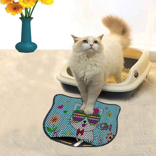 WALLXPERT Kdkafa0048 multicolor cat litter mat Cene