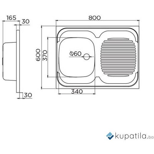  Sudoper jednodjelni lijevi Standard Metalac Slike