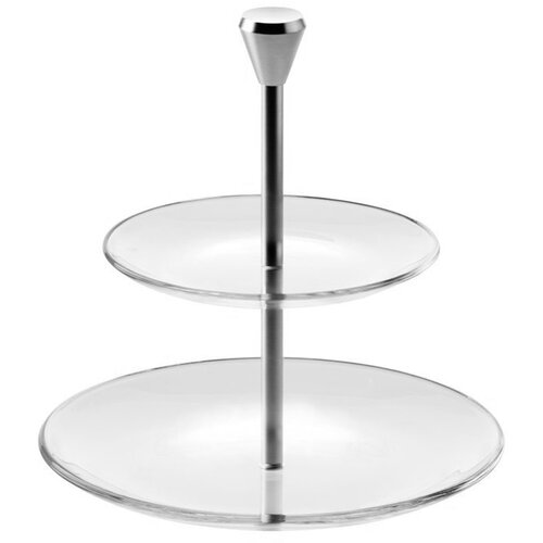 Vidivi Etažer Full Moon 2-nadstropji h23cm / steklo, aluminij, (21318149) Cene