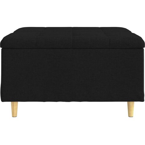  Stolica s dugmadi s jastukom Crna 80 x 80 x 45 cm tkanina Slike