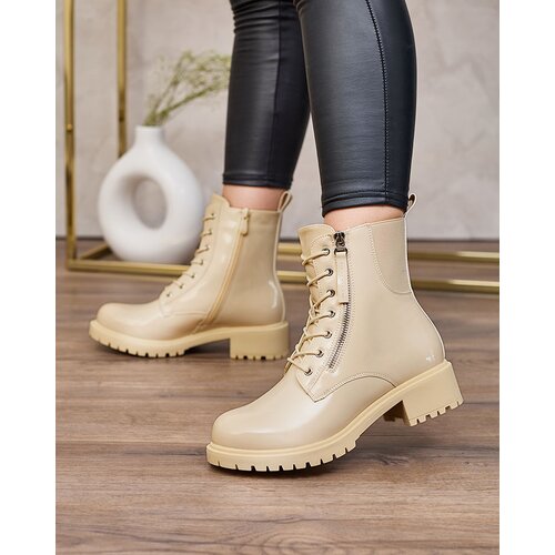 Resti Beige eco leather women's Seddaga bagger boots Cene