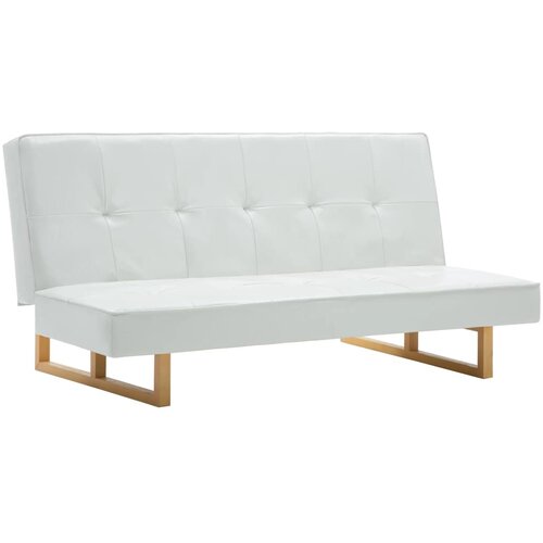 SOFA Kavč z ležiščem umetno usnje bele barve Cene