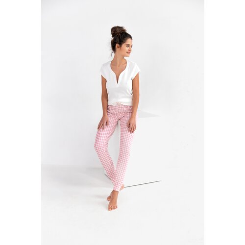 Sensis Pyjamas Anastasia Ecru-Pink Slike