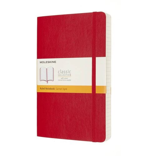 Moleskine Notes LG Expanded, Mek povez, Linije, 400 strana, Crveni Cene