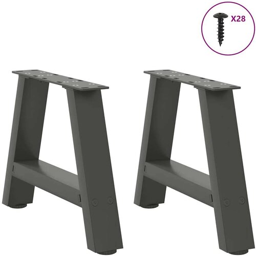  Noge stolića za kavu A-oblika 2 kom antracit 50x(30-31)cm čelik Slike