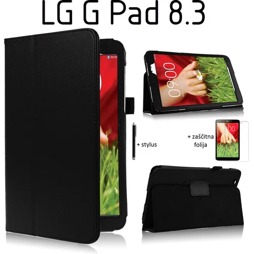  Ovitek / etui / zaščita za LG G Pad 8.3 črni (+ zaščitna folija in pisalo)