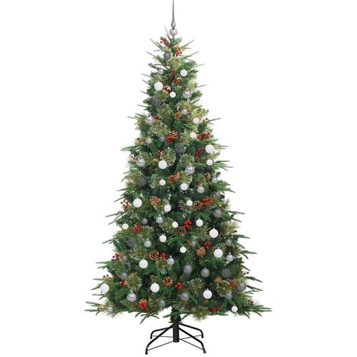  Umjetno božićno drvce s nogom s stalakom Zelena 240 cm PE i PVC Slike