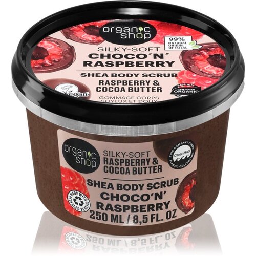 Organic Shop Choco'n'Raspberry nežni piling za telo z karitejevim maslom 250 ml Cene