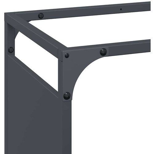  Stalak za drva antracit 90x28x90 cm Hladno valjani čelik Slike