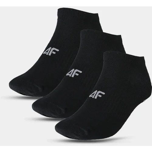 4f Women's Casual Ankle Socks (3 Pack) - Black